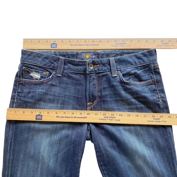 Lucky Brand Jeans Womens Size 10/30 Tall Lola Boot Blue Cotton Blend 35" Inseam - Picture 8 of 11